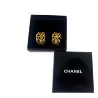 Boucles d'oreilles CC caged en laiton doré