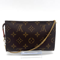 Pochette accessoires en cuir de vachette et toile Monogram enduite
