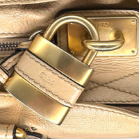 Sac à main Paddington en cuir de veau grainé beige