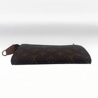 Pochette accessoires en cuir de vachette et toile Monogram enduite