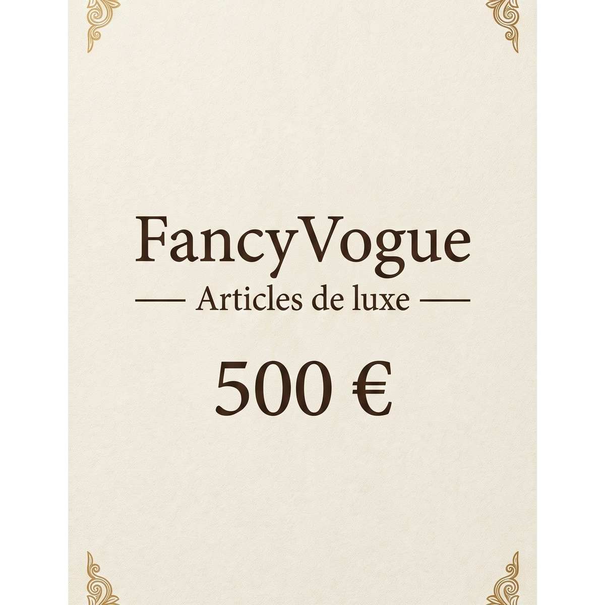 Carte cadeau FancyVogue de 500 €