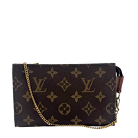 Pochette accessoires en toile Monogram avec chaîne, vue de dos