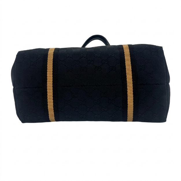 Sac à main Abbey tote en toile GG canvas noire